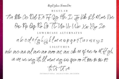 Bright Glow Font by Creativeqube Design — Script Handwritten Font — thumbnail 6