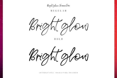 Bright Glow Font by Creativeqube Design — Script Handwritten Font — thumbnail 7