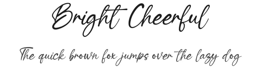 Bright Cheerful by Micro Andi — Script Handwritten Font