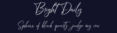 Bright Daily by Vunira Design — Script Handwritten Font — thumbnail 2