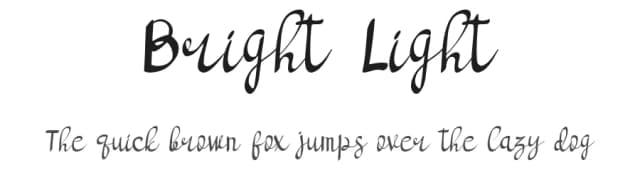 Bright Light by wonoayu79 — Script Handwritten Font