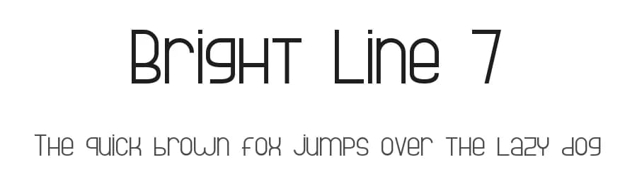 Bright Line 7 by Style-7 — Sans Serif Font — preview 1