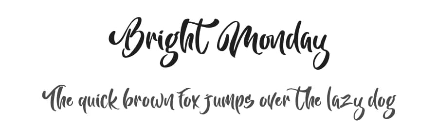 Bright Monday by Yumna Family — Script Handwritten Font