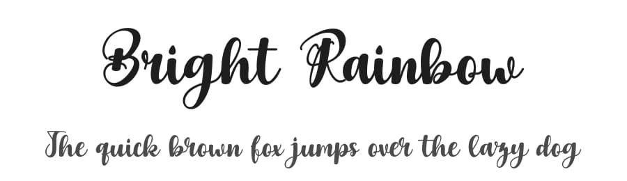 Bright Rainbow by Supersemar Letter — Script Handwritten Font