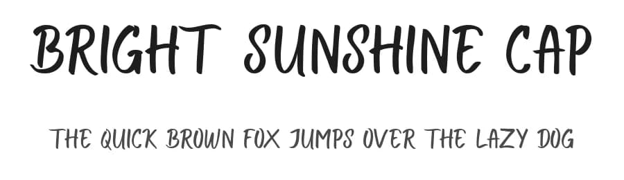 Bright Sunshine Cap by Mindtype Co. — Script Handwritten Font