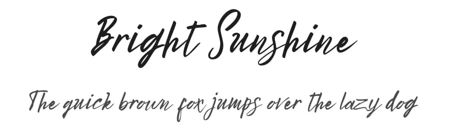 Bright Sunshine by Mindtype Co. — Script Handwritten Font