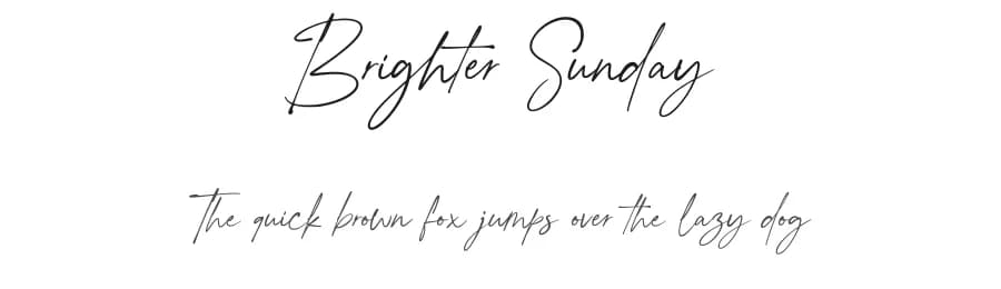 Brighter Sunday by Din Studio — Script Handwritten Font