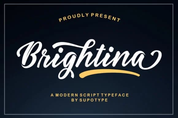 Brightina Script Font by supotype — Script Handwritten Font