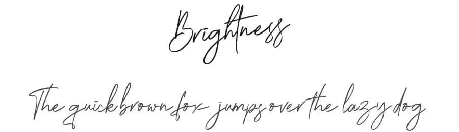 Brightness by Mozatype — Script Handwritten Font