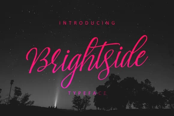 Brightside Font by QueenType — Script Handwritten Font