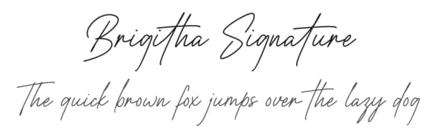Brigitha Signature by Typeline Studio — Script Handwritten Font
