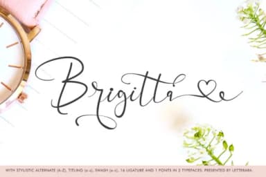 Brigitta Font by thomasaradea — Script Handwritten Font — thumbnail 1