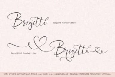 Brigitta Font by thomasaradea — Script Handwritten Font — thumbnail 2