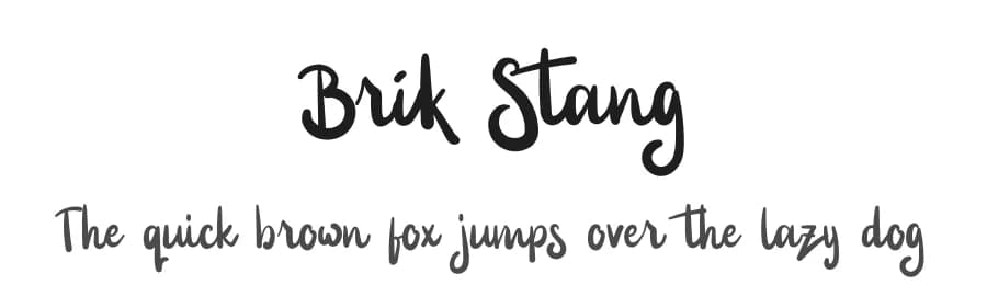 Brik Stang by Niki Studio — Script Handwritten Font