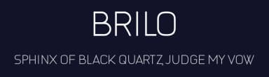Brilo by Vladimir Nikolic — Sans Serif Font — thumbnail 2