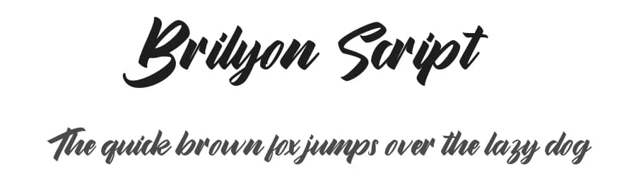 Brilyon Script by Vunira Design — Script Handwritten Font