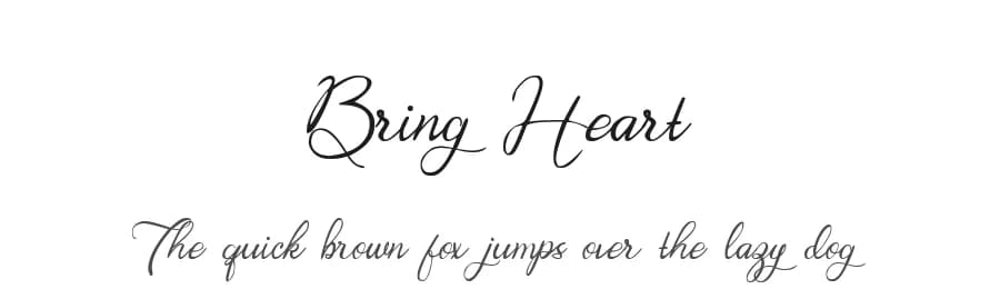 Bring Heart by Rochart Studio — Script Handwritten Font
