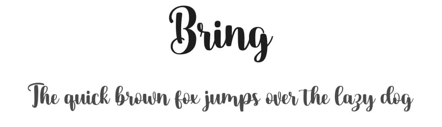 Bring by Makashi — Script Handwritten Font