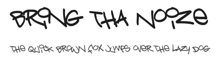 Bring Tha Noize by Pizzadude — Script Handwritten Font