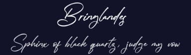 Bringlandes by Hanzel Space — Script Handwritten Font — thumbnail 2