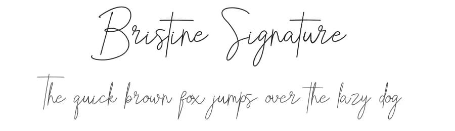 Bristine Signature by RaffaSyad Studio — Script Handwritten Font