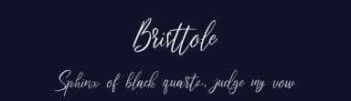 Bristtole by Riki — Script Handwritten Font — thumbnail 2
