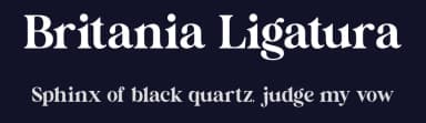 Britania Ligatura by Aluyeah Studio — Serif Font — thumbnail 2