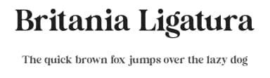 Britania Ligatura by Aluyeah Studio — Serif Font — thumbnail 1