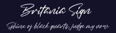 Britania Sign by zamjump — Script Handwritten Font — thumbnail 2
