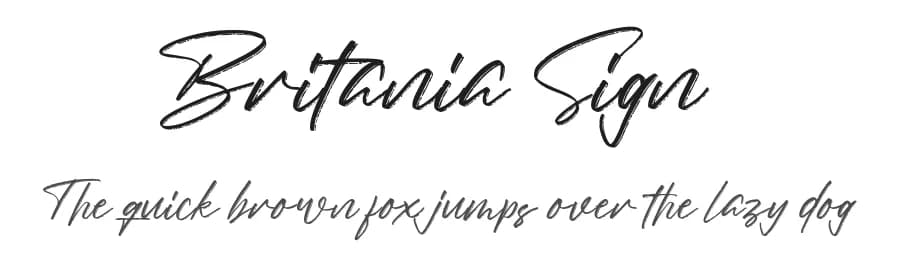 Britania Sign by zamjump — Script Handwritten Font