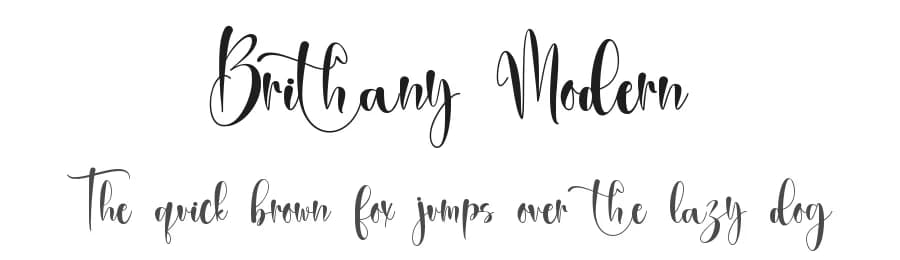 Brithany Modern by Stefani Letter — Script Handwritten Font — preview 1