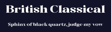 British Classical by TypeClassHeroes — Serif Font — thumbnail 2