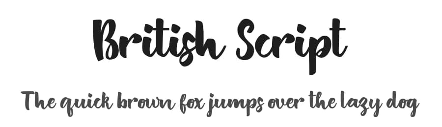 British Script by zulkhairilettering — Script Handwritten Font