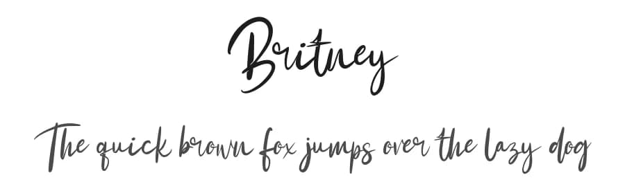Britney by Vunira Design — Script Handwritten Font