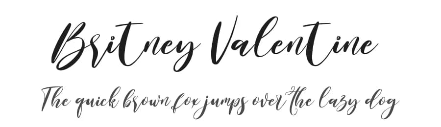 Britney Valentine by Noftanti Studio — Script Handwritten Font