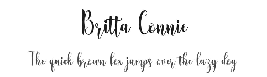 Britta Connie by Amarlettering - Takiy — Script Handwritten Font