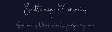 Brittaney Memories by Timur Type — Script Handwritten Font — thumbnail 2
