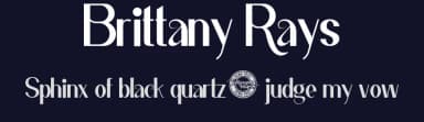 Brittany Rays by Calligraphy Fonts — Sans Serif Font — thumbnail 2