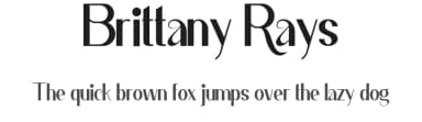 Brittany Rays by Calligraphy Fonts — Sans Serif Font — thumbnail 1