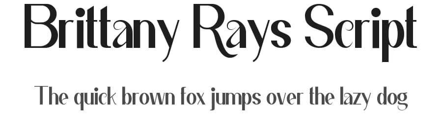 Brittany Rays Script by Calligraphy Fonts — Script Handwritten Font