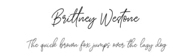 Brittney Westone by Bale — Script Handwritten Font — thumbnail 1