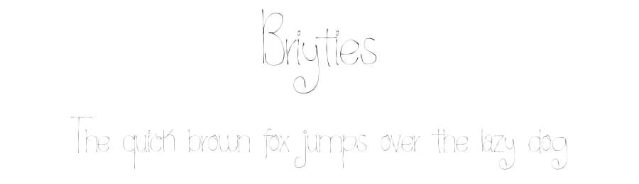 Briyties by setyaisiam _type — Script Handwritten Font