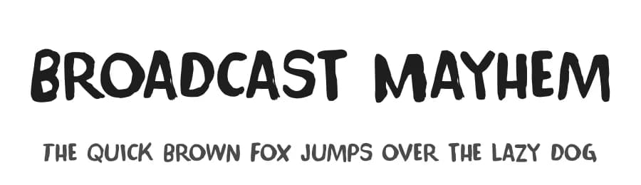 Broadcast Mayhem by Hanoded — Script Handwritten Font
