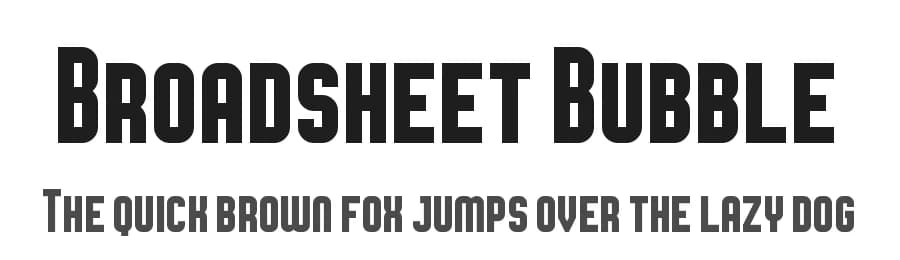 Broadsheet Bubble by Chequered Ink — Sans Serif Font