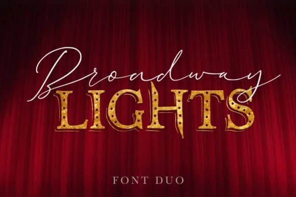 Broadway Lights Duo Font by Red Ink — Script Handwritten Font