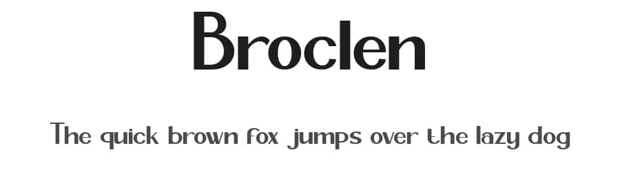 Broclen by Achmad Yani — Sans Serif Font