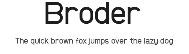 Broder by iqrotype — Sans Serif Font