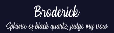 Broderick by Hendra Pratama — Script Handwritten Font — thumbnail 2