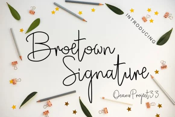 Broetown Signature Font by OCS Studio — Script Handwritten Font