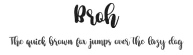 Broh by Bearytype — Script Handwritten Font — thumbnail 1